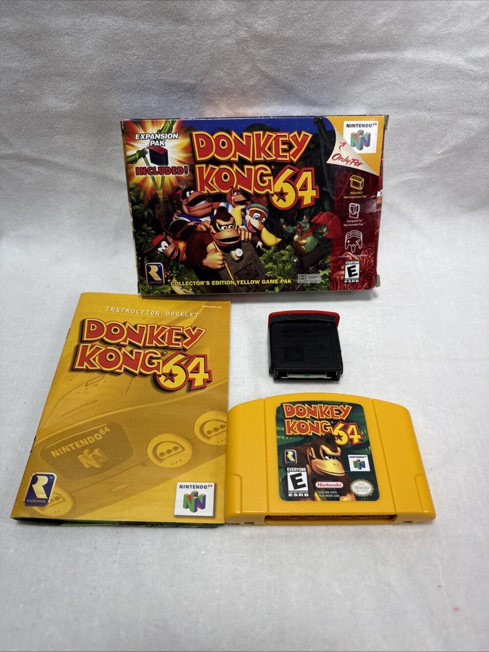 Donkey Kong 64 Collector’s Ed. N64 Complete in Box CIB Expansion Pak Nintendo 64